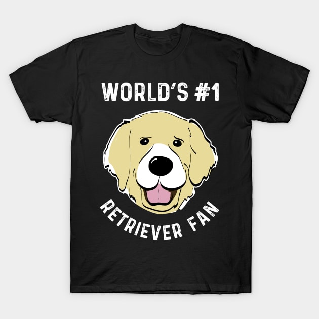 No 1 Golden Retriever Fan Retriever Dog Fan T-Shirt by atomguy